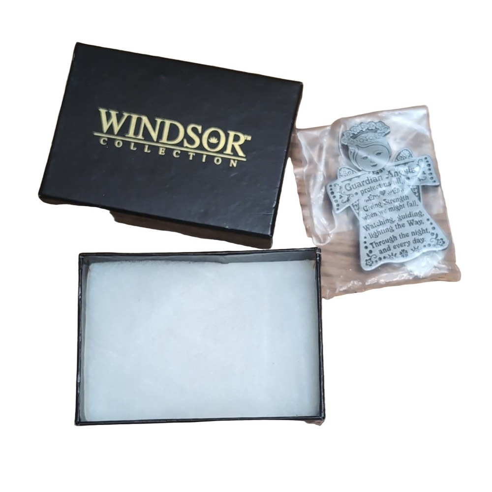 Windsor Collection Guardian Angel Magnet Silver Rectangle Fridge Magnet